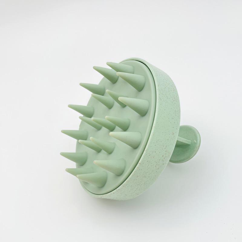 Wheat Straw Shampoo & Scalp Massage Brush Set for Hair Dyeing and Rinsing