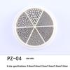 6-Grid Mixed Metal Nail Art Steel Balls Turntable