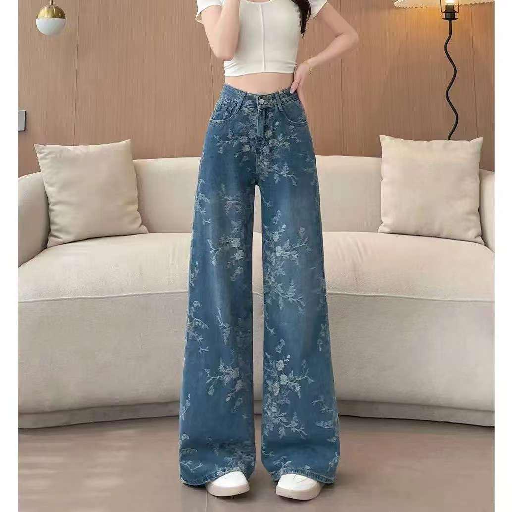 

2026 European Spring Collection: Women s Casual Loose-Fit Solid Jeans S