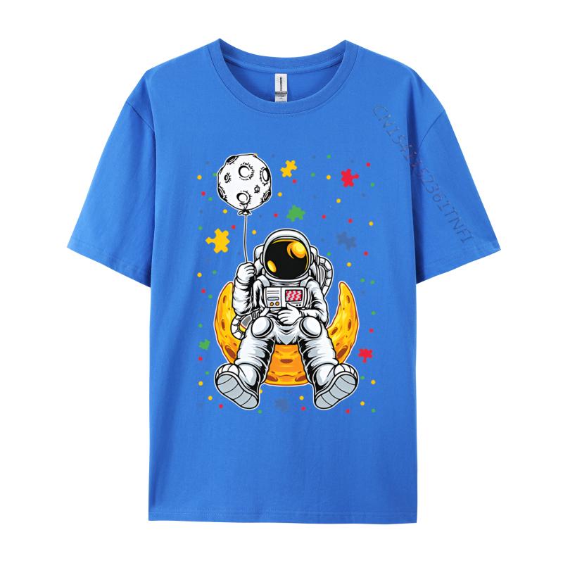 Astronaut Planet Balloon Puzzle Tshirts Fashion Casual Novelty Tee Graphic Adults Tshirts Tees Tops Harajuku
