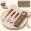 Zhao Ran Brown Bear Portable 3-Piece Cutlery Set