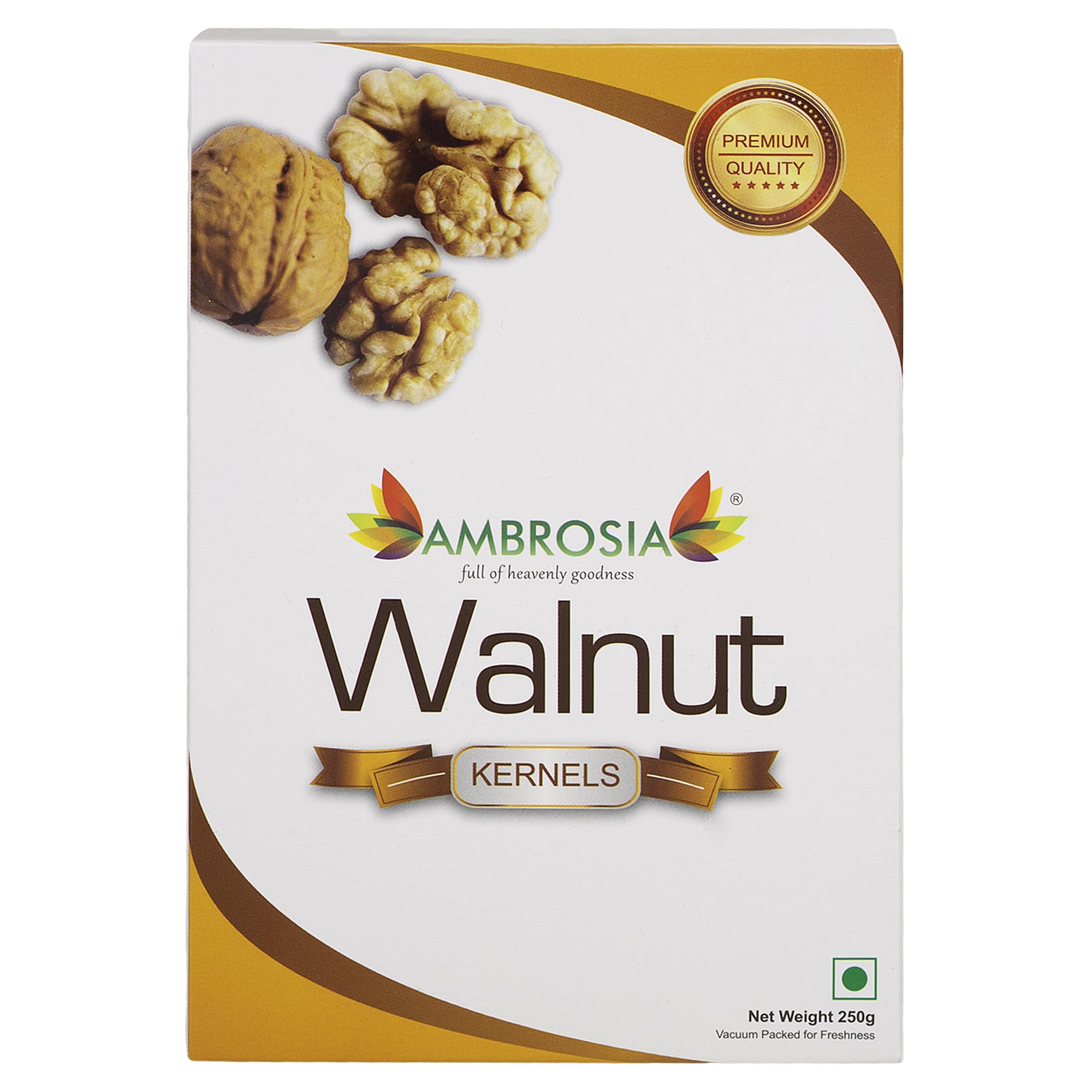Ambrosia Premium Dried Walnut Kernels Kashmiri 250g | New Crop | Extra Light Halves