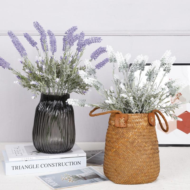 46cm Lungo Lavanda Artificiale Impianto Capelli Plastica di Alta Qualità Finta Lavanda Stile Campagna Gioielli Decorazione Fiori Finti