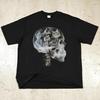 Streetwear Skull Graphic T-Shirt Cotton Tshirt Unisex Tops Tees Summer Sleeves T Shirt