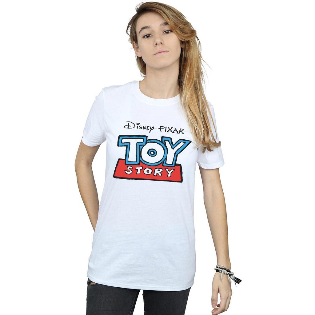 Disney Womens/Ladies Toy Story Cartoon Logo Cotton Boyfriend T-Shirt