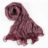 Ruffled Edge Silk Scarf Stripes Chiffon Hijab Veil High Qulaity Sunscreen Headscarf  Outdoor