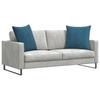 Sofa Cushions 2 Pieces Blue 60 X 60 Cm Cord Fabric