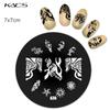 KADS 1PC Round Stainless Steel Nail Art Nail Stamping Plates Manicure Stamp DIY for Nail Templates Classic Series Tools