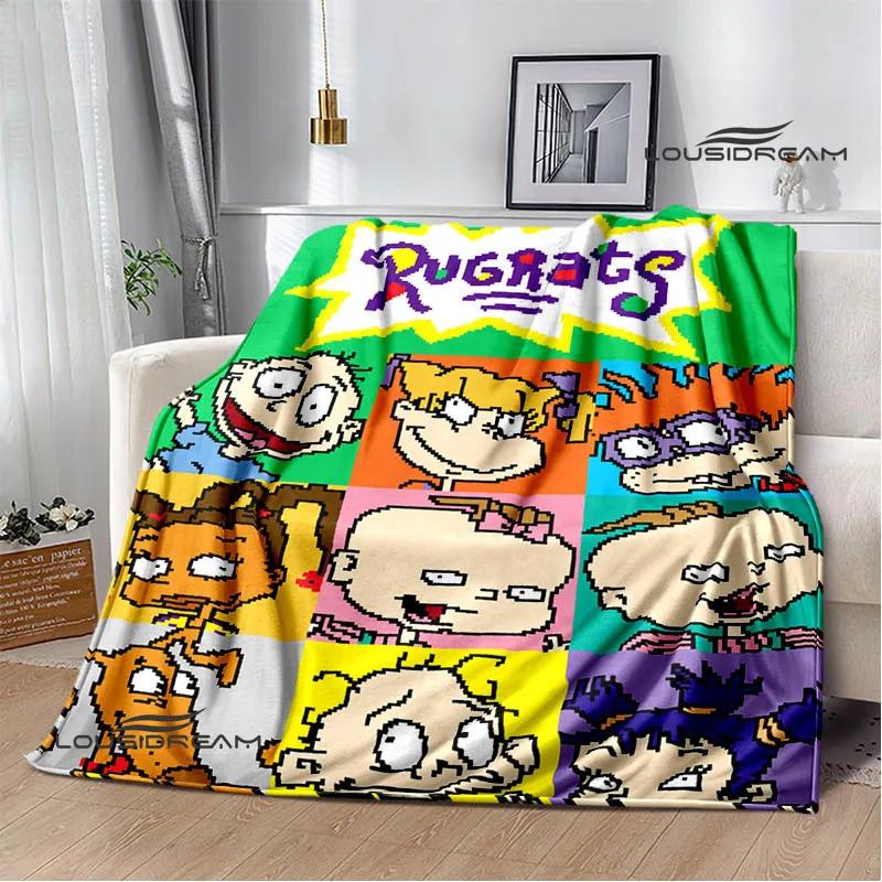 3D Cartoon R-rugrats Blankets Picnic blanket blankets for beds Flange Warm blanket Home travel blanket bed linings birthday gift
