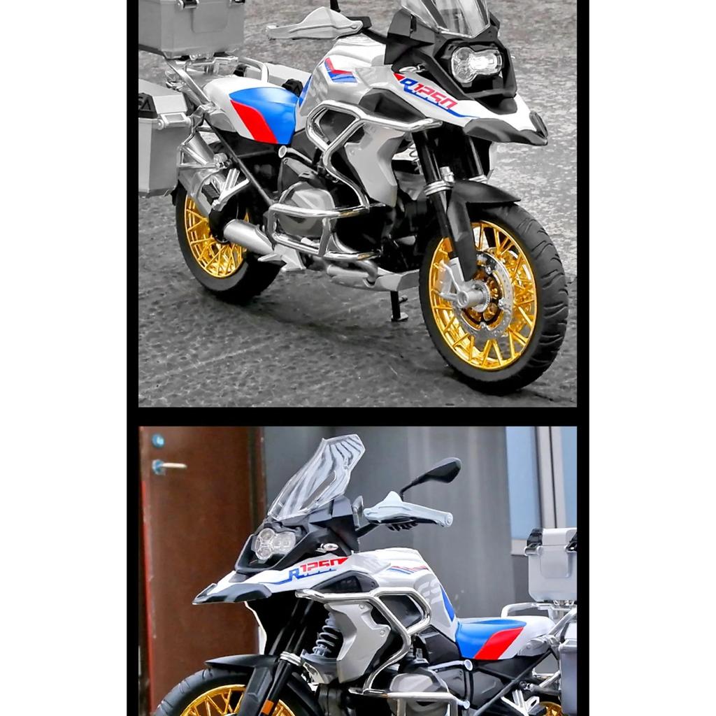 1/9 BWM R1250GS ADV Alloy Die Cast Motorcycle Model Toy Vehicle Collection Sound and Light Off Road Autocycle Toys Car