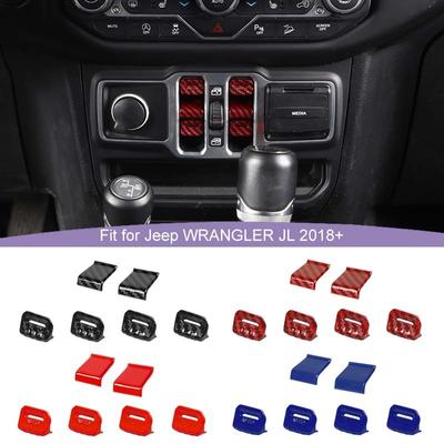 ABS Window Button Window Control Decoration Cover Stickers for Jeep Wrangler JL For JT Gladiator 2018 Up Interior Accessories