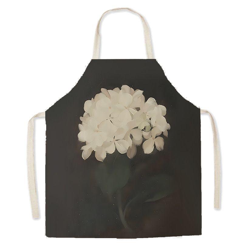 

Nordic Swan Ballet Art Linen Apron Home Adult Fashion Painting Cooking Waist Work Clothes 55X68cm