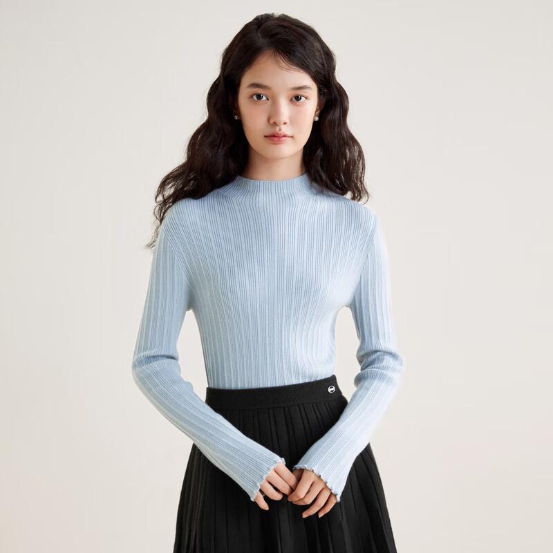 

Leting Wave Collar Knit Pullover S