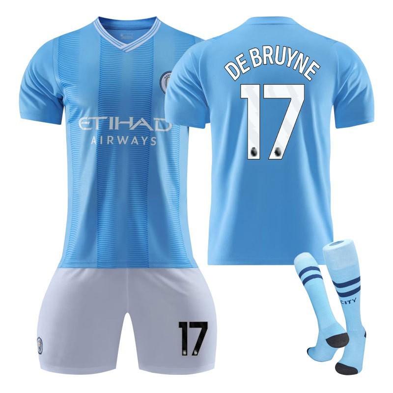 2324 Manchester City Home Football Uniform Harland Set Children's Adult Student Uniforms Men's Women's Jerseys Fans