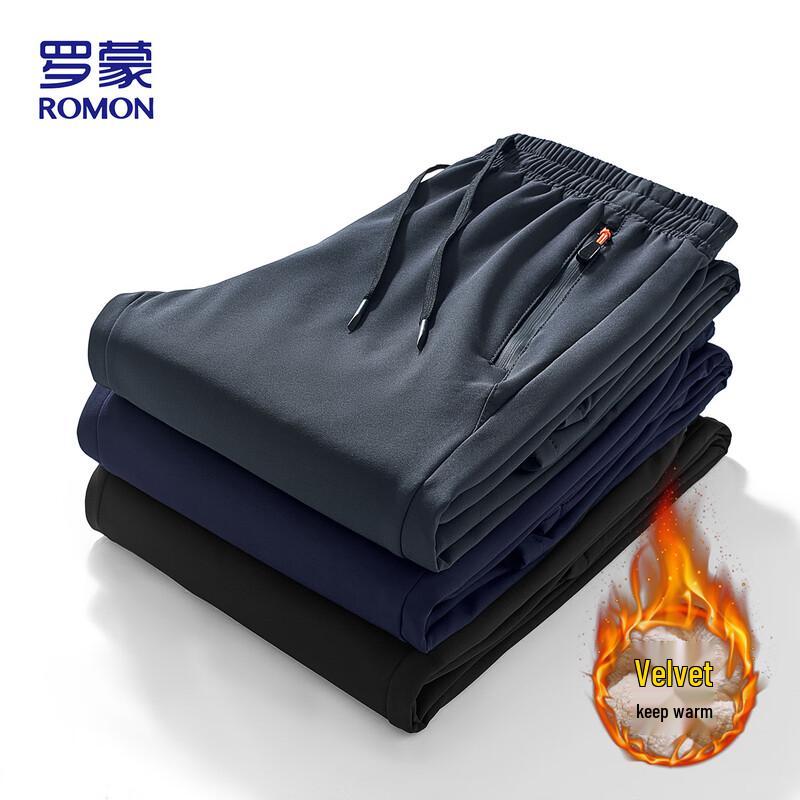 

ROMON Мужские зимние флисовые брюки-треники прямого кроя XL