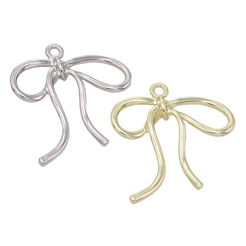 Unique Bowknot Shaped Metal Decorations Jewelry Making Part Earring Pendant Bracelet Necklace Pendant for Jewelry Making
