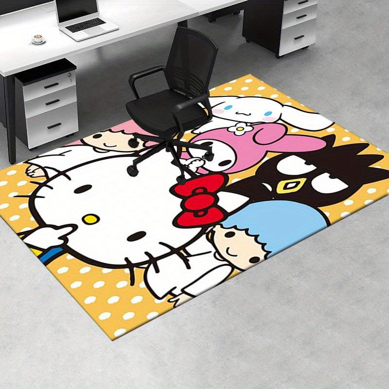 1pc Sanrio Melody Mermaid Printed Office Carpet Rectangle Rug Under The Table,Perfect Room Decor for Living Room, Bedroom, Kitchen, Non-slip Floor Mat