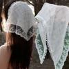 Cherry Lace Triangle Hair Scarf Gilrs Holiday Retro Hair Bands for Women Outgoing Makeup Styling Bandana Headwarp Headwear