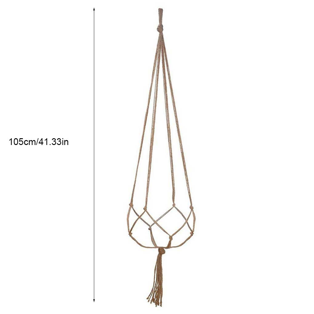 Packung mit 4 Blumenampelhalter Wiederverwendbar Innen Außen Garten Terrasse Vorgarten Dekorative Pflanztopf Hängeseil