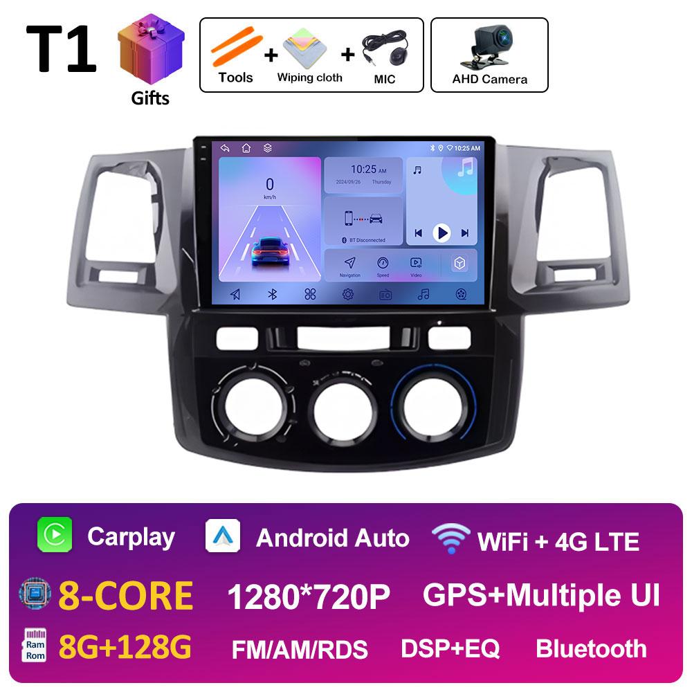 Smart System Wireless Carplay For Toyota Fortuner HILUX Revo Vigo 2007 2018 2019 - 2015 Android OS Car Multimedia Radio Player