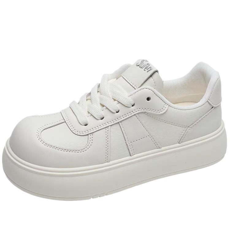 Thick-soled Bread Little White Shoes Women's New Spring Versatile Student Muffin Soles Small Height-increasing Board Shoes