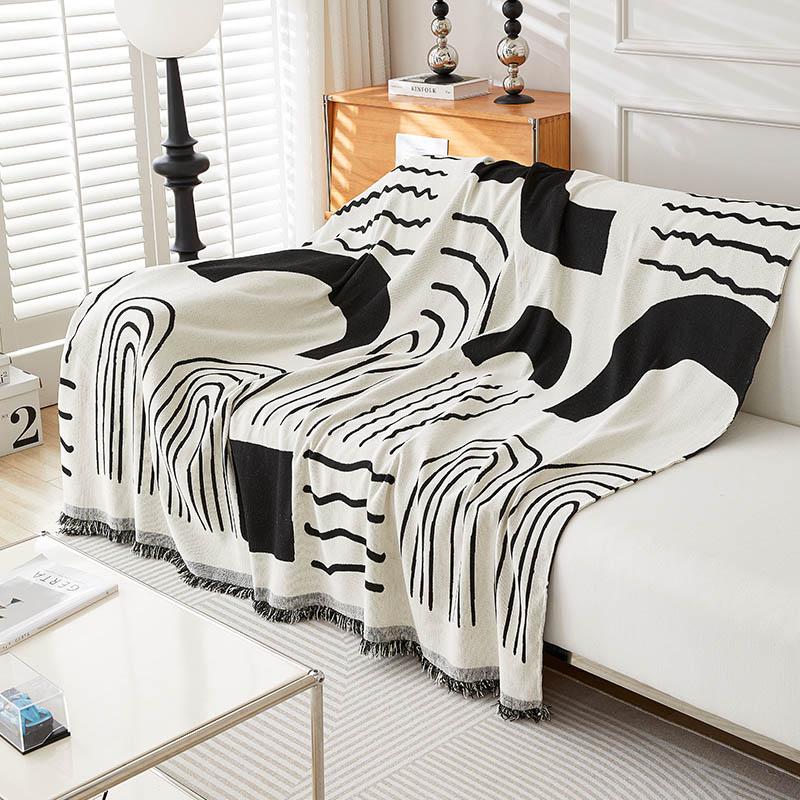 Regenbogen-Linien, Chenille-Sofabezug, Stoff, Sofadeckenbezug, vollständiger Bezug, universeller Couch-Handtuchbezug, staubdicht, Sofakissenbezug