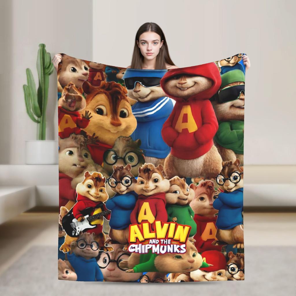 Alvin and the Chipmunks Blanket Multi-size Cozy and Lightweight  Throw Blankets for Couch Sofa and Bed