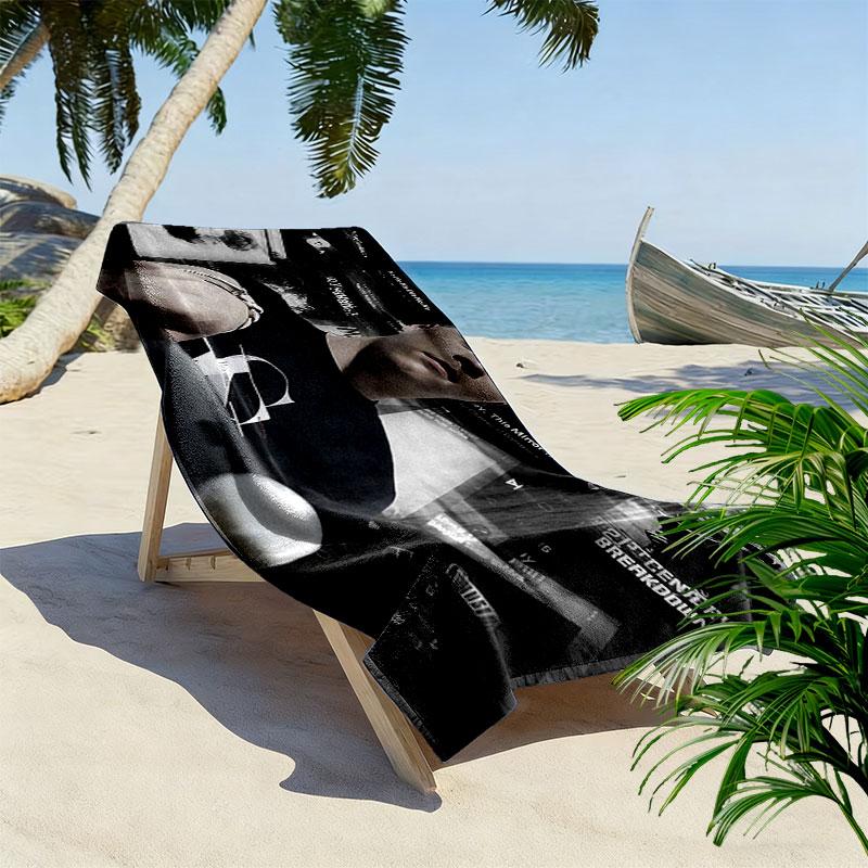 Gustav Schafer Print Beach Towel, Large Soft Quick Dry Towel for Beach Camping Swimming