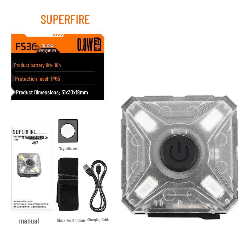 

SupFire FS36 Red/Blue LED Shoulder Clip Warning Light