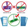Mop Cloth Replaceable Wet/Dry Use Water Absorption Soil Grasping Ability Detachable Wide Compatibility Mop Pad for Swiffer Sweeper