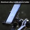 Universal Metal Phone Mount for Motorcycle Bike Scooter, Heavy-Duty Aluminum Alloy Handlebar Holder