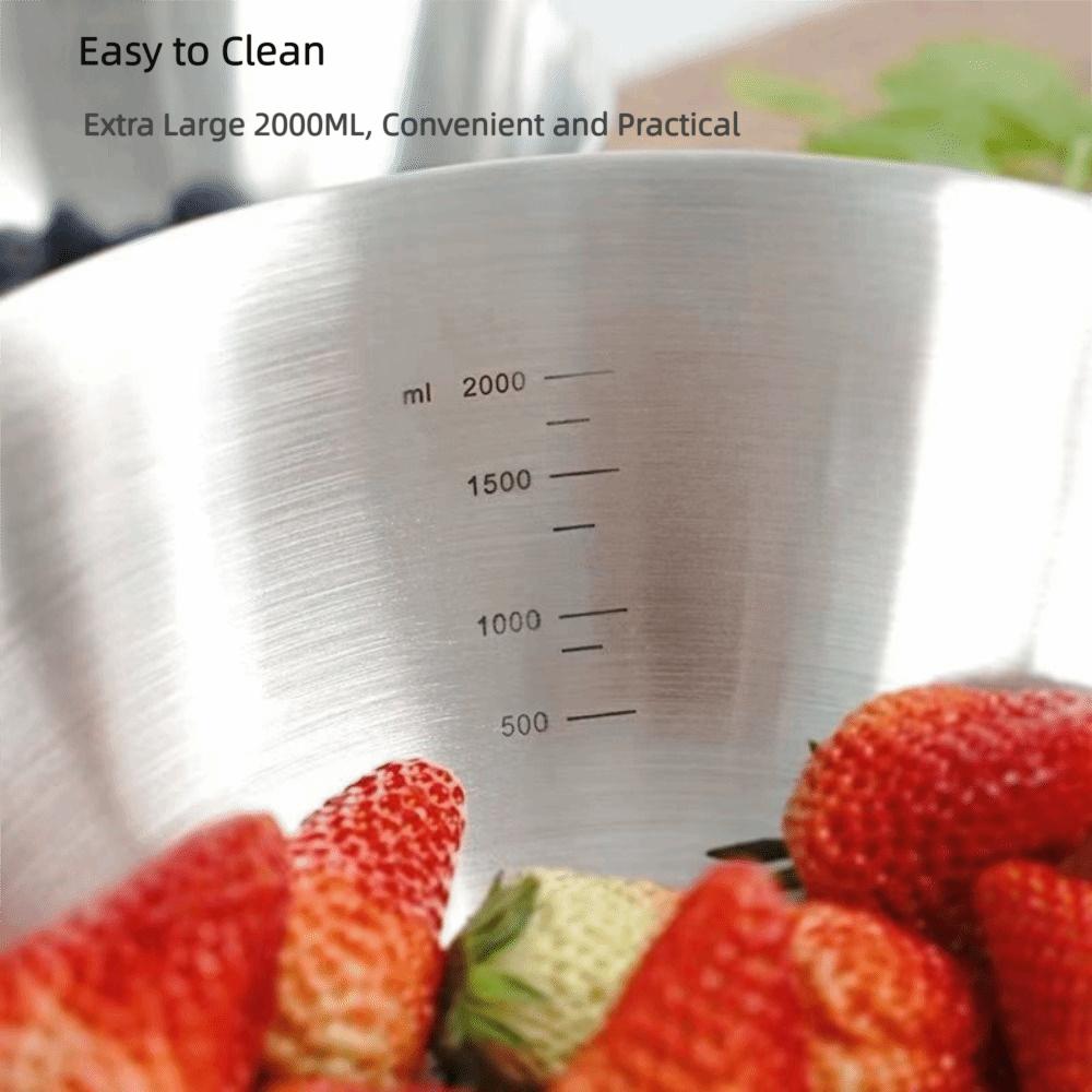 3Pcs Large Capacity Mixing Bowls Stackable Baking Food Storage Containers Cooking