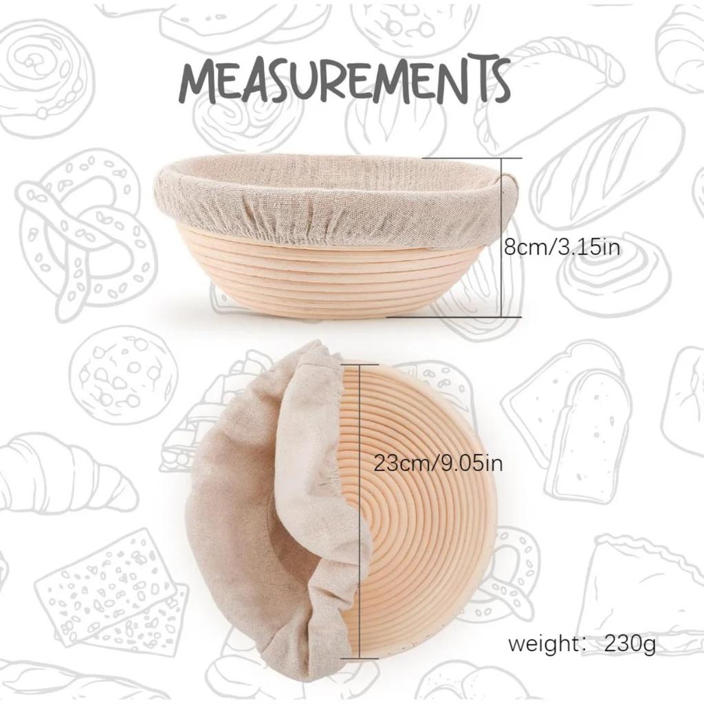Bread Proofing Basket Sourdough Banneton Bread Baskets Natural Rattan Wicker Dough Proofing Bowls Home Bread Pastry Baking Tools