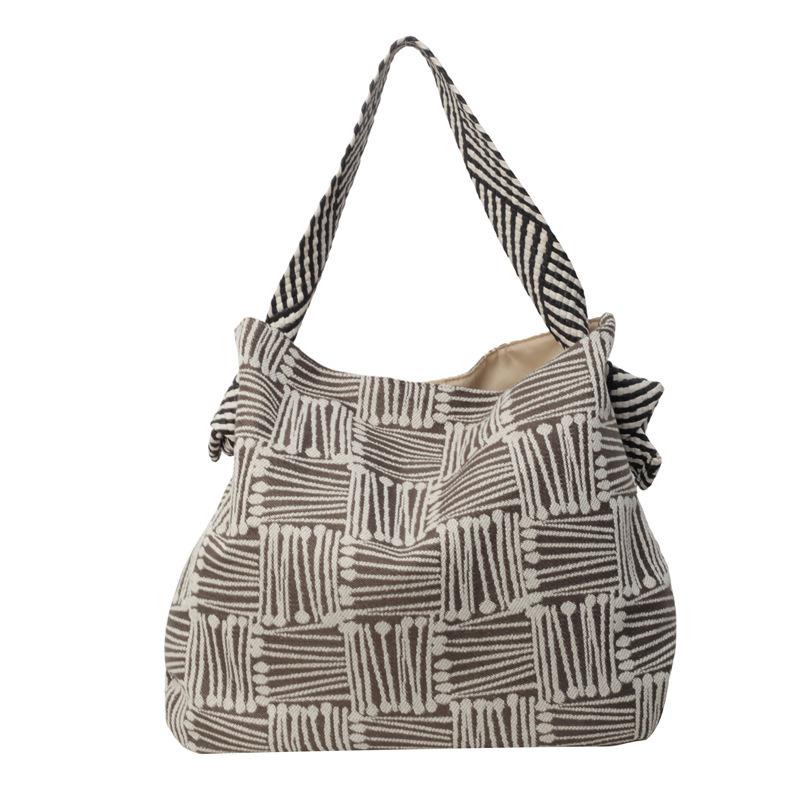 Women's Cloth Bag with Large Capacity, New Style In 2024 for Autumn and Winter, Versatile Canvas Bag, Messenger Bag, Casual Style, Commuting Tote Bag