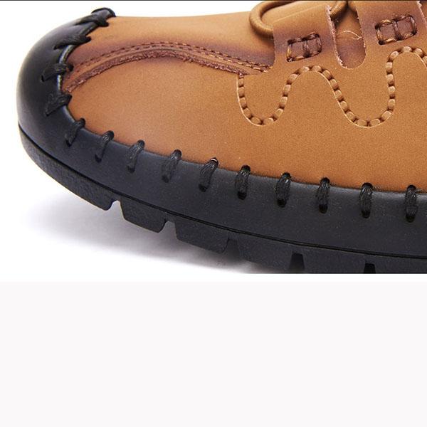 Pánské boty z hovězí kůže Prodyšné Protiskluzové Odolné proti opotřebení Řidičské boty Vysoce kvalitní Ručně šité Trendy Univerzální Sportovní boty na pedály