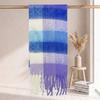 | Imitation mohair plaid scarf | Autumn and winter warm AC grid | Support LOGO customization
