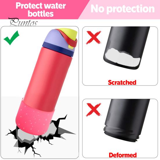 2 vnt. silikoninis dėklas Owala 24/32oz gertuvei, neslystantis apsauginis rankovė FreeSip, be BPA, galima plauti indaplovėje, puodelio dangtelio priedai