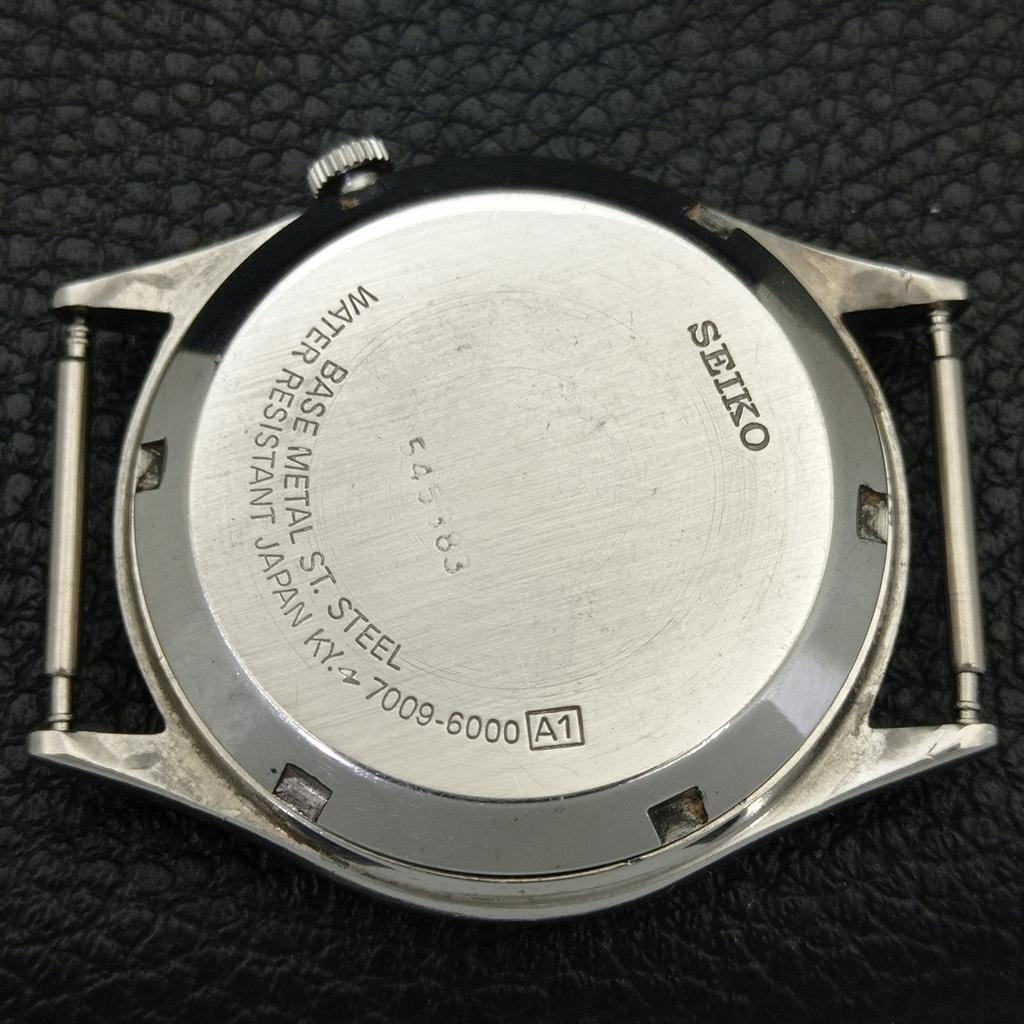 SEIKO 5 AUTOMATIC 7009A JAPAN MENS VINTAGE BLUE COLOR DIAL WATCH a701420-5 R206b-a701420