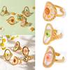Elegant Floral Open Rings Jewelry Fashionable Flower Rings Accessory Unique Finger Rings Open Rings Adornment