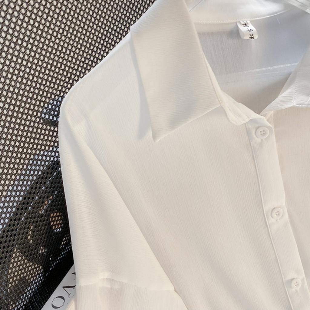 Summer Chiffon Sun Protection Shirt for Women Long Sleeved Korean Loose Mid-length UV Resistant Outer Layer Thin Cardigan