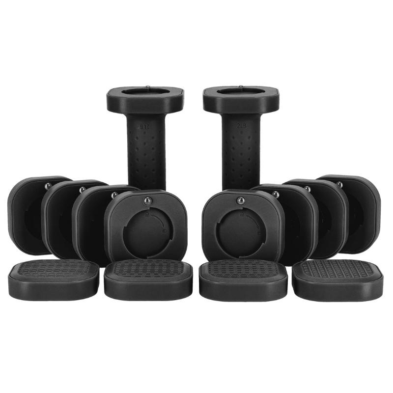 Adjustable dumbbells, 4-in-1 exercise dumbbells - black