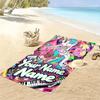 Name Custom Gorillaz Print Beach Towel, Large Soft Quick Dry Towel for Beach Camping Swimming