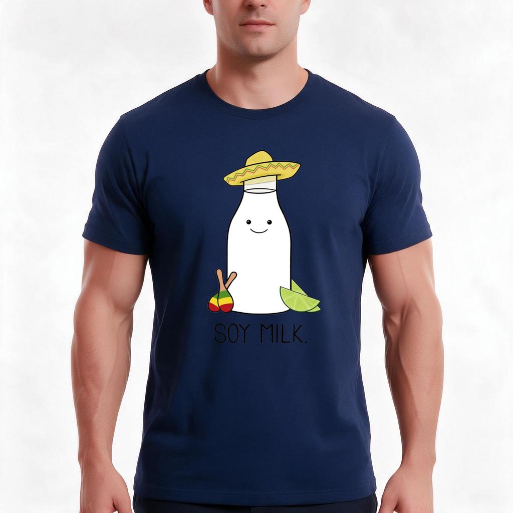 Soy Milk Tshirt Summer Casual Cotton Tee Oversized Streetwear Tops Vintage Graphic Print Loose Fit Short Sleeve