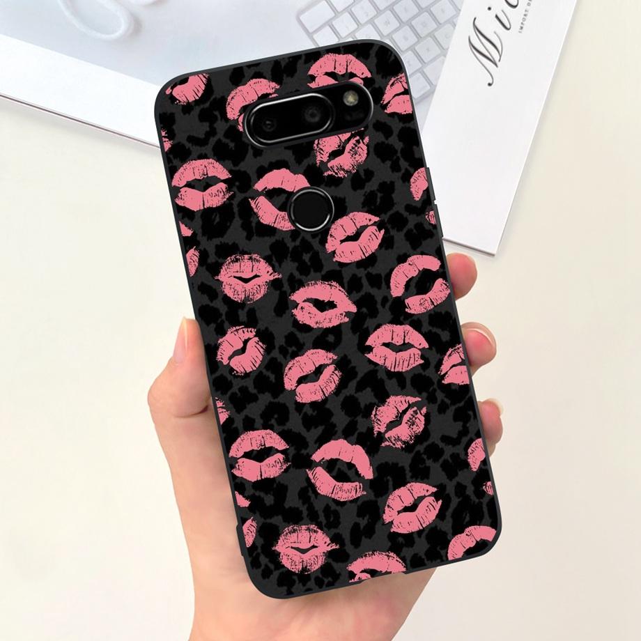 For LG V30 Case LG V35 ThinQ V40 V50 V50s ThinQ G8X ThinQ Soft Matte Silicone Coque Funda Back Cover Rabbit Flower Astronaut Bag