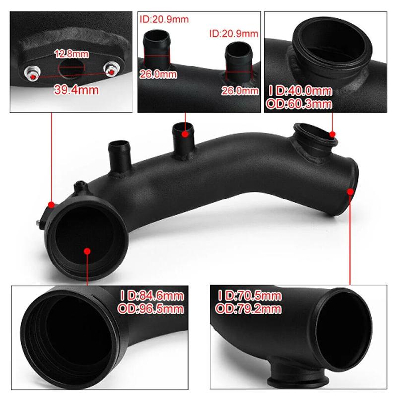 IntakeTurbo Charge Pipe Cooling Kit For BMW N55 N54 E82 E88 E90 E92 E93135i 335i 335Xi 335is with BOV Adapter