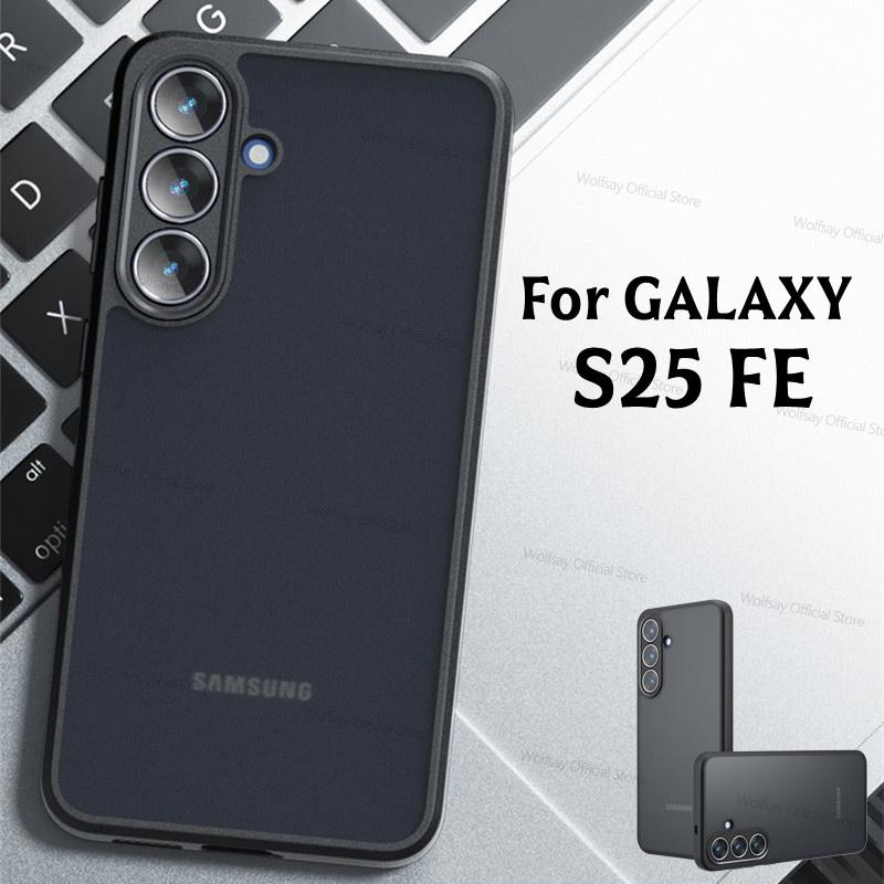 For Samsung Galaxy S25 FE Case Samsung Galaxy S25 FE 5G Cover Bumper Luxury Matte PC + TPU Shockproof Silicone Protective Cover