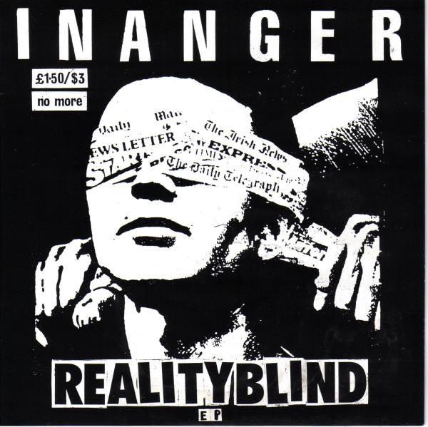 

7inch Record IN ANGER - Reality Blind E.P. NONE Tribal War Reco 1992 US Rock Used
