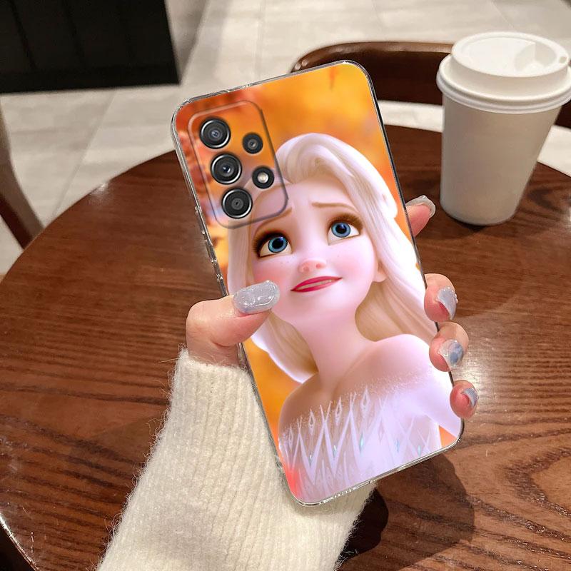 

Прозрачный чехол для Samsung Galaxy A57 A37 A56 A36 A55 A54 A35 A26 A07 A17 A16 A06 A34 A15, мягкий чехол с изображением Эльзы из мультфильма «Холодное сердце». Galaxy A50