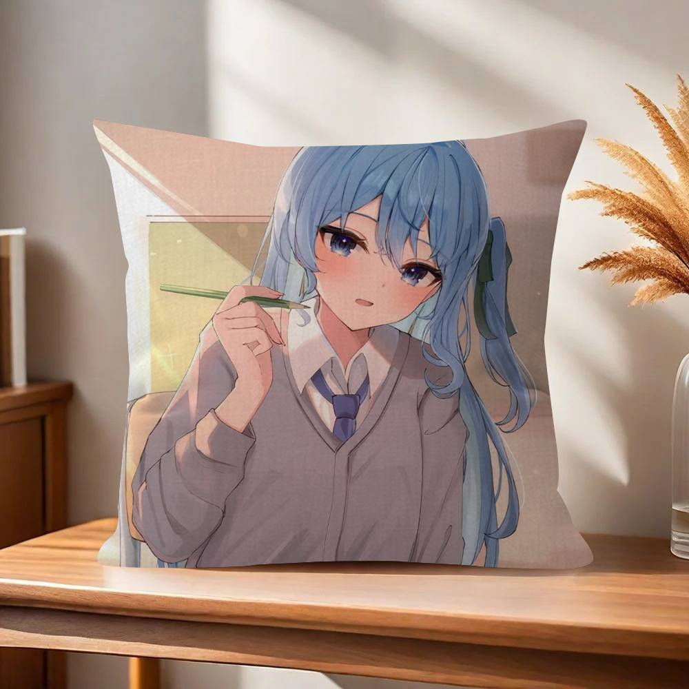 Suichan Hoshimachi Suisei Animation HHololive  Pillow Gifts Home Office Furnishings Bedroom Sofa Car Cushion Cover case 45x45cm
