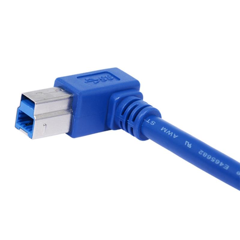 

1m USB-A 3.0 Male to USB Type B Male 90 Degree Elbow Adapter Cable for Printer/Hard Drive Box As Shown A